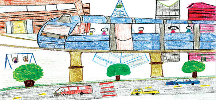 قطار-الرياض-في-رسومات-الأطفال