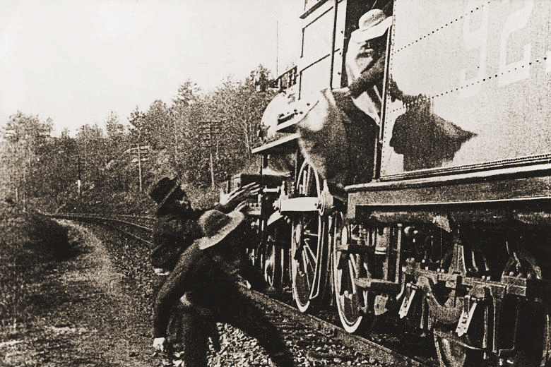 مشهد من فلم «سرقة القطار الكبرى»